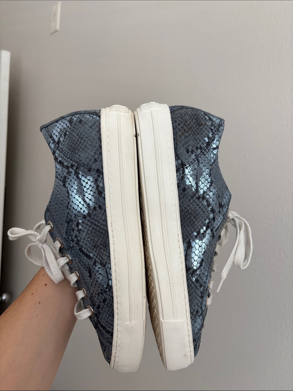 Paul Green Print Bixby Super Soft Blue Snake Pattern Sneakers UK 5 / US 7.5 EUC - Picture 3 of 10